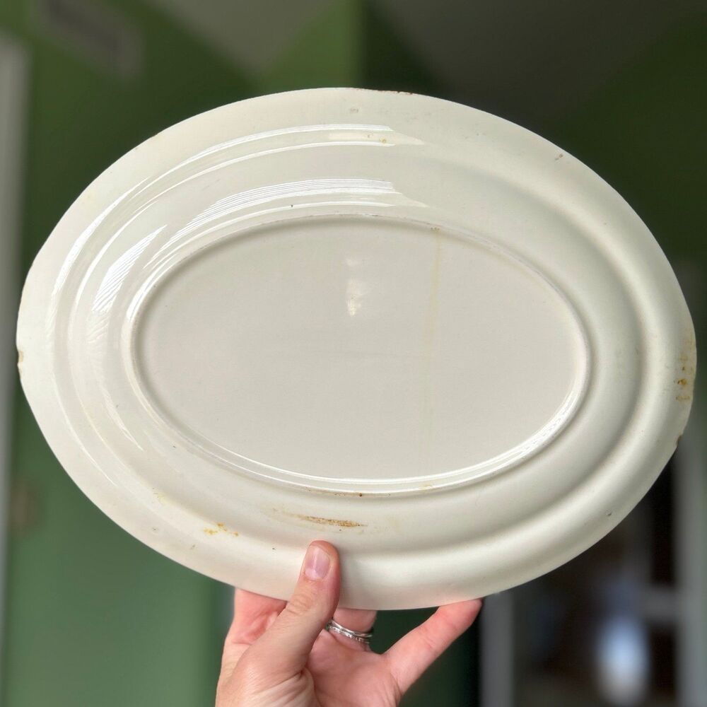 VTG Colonial Dance Oval Platter Plate Kitchenware Display Accent - Picture 4 of 8